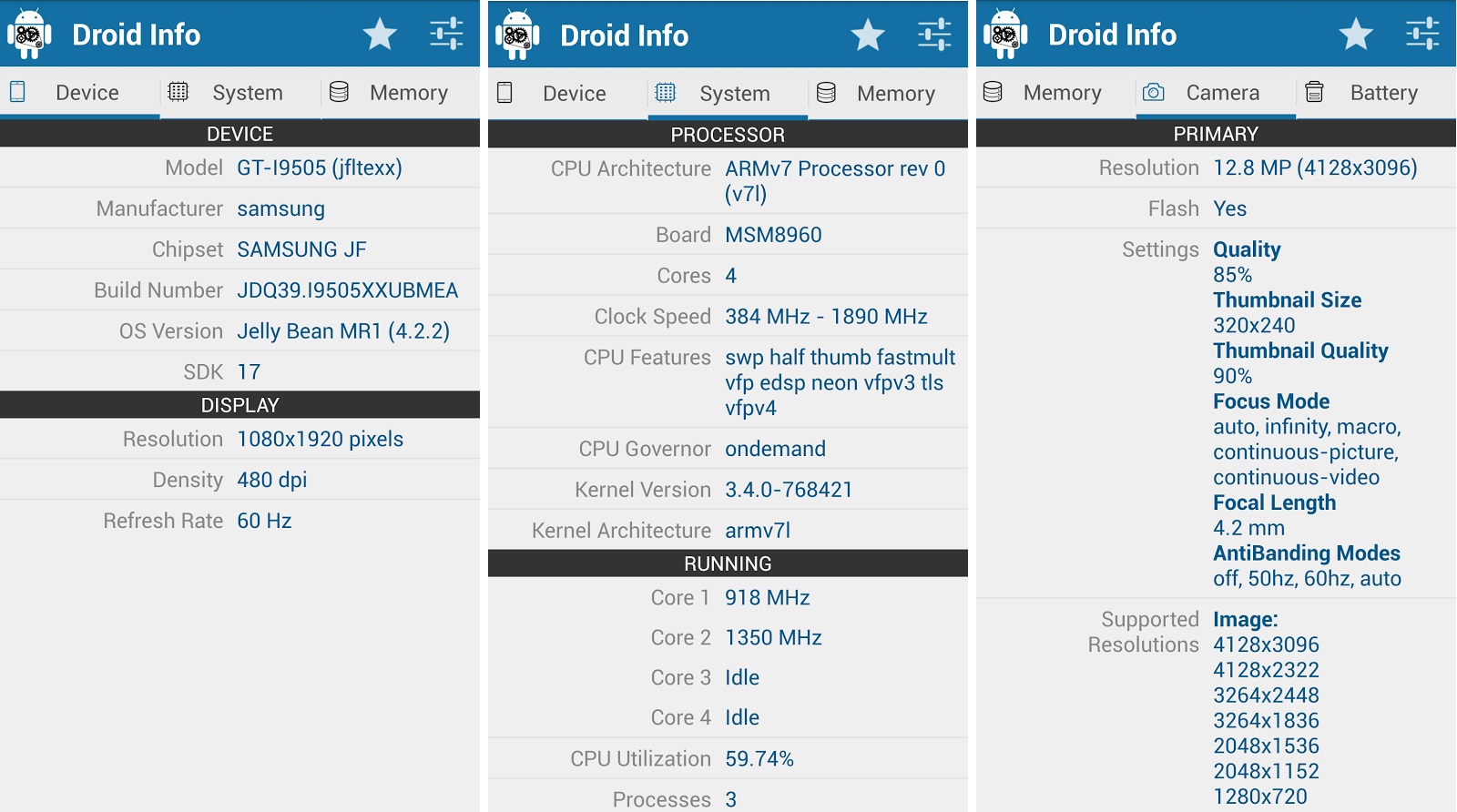 Gambar Droid Hardware Info