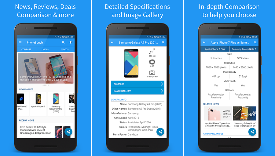 Phonebunch App, News, Specs, Comparison